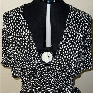 Betsey Johnson Black and White heart Print Dress